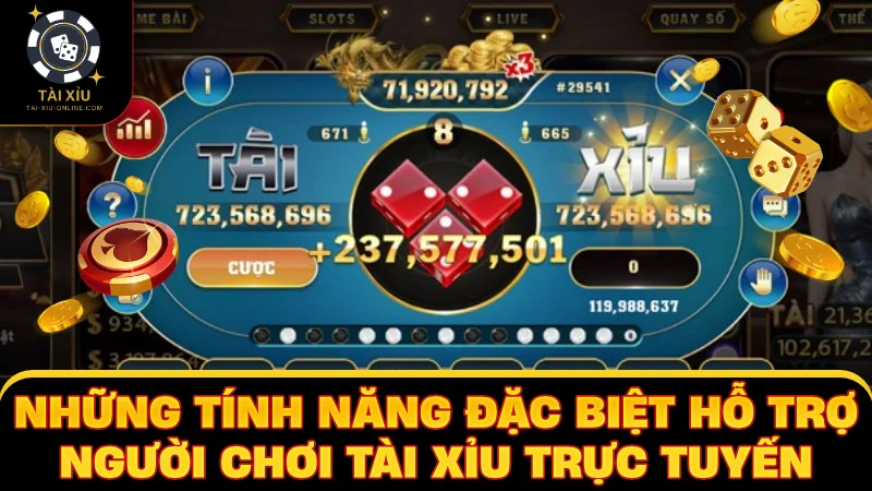 Những tính năng đặc biệt hỗ trợ người chơi tài xỉu trực tuyến